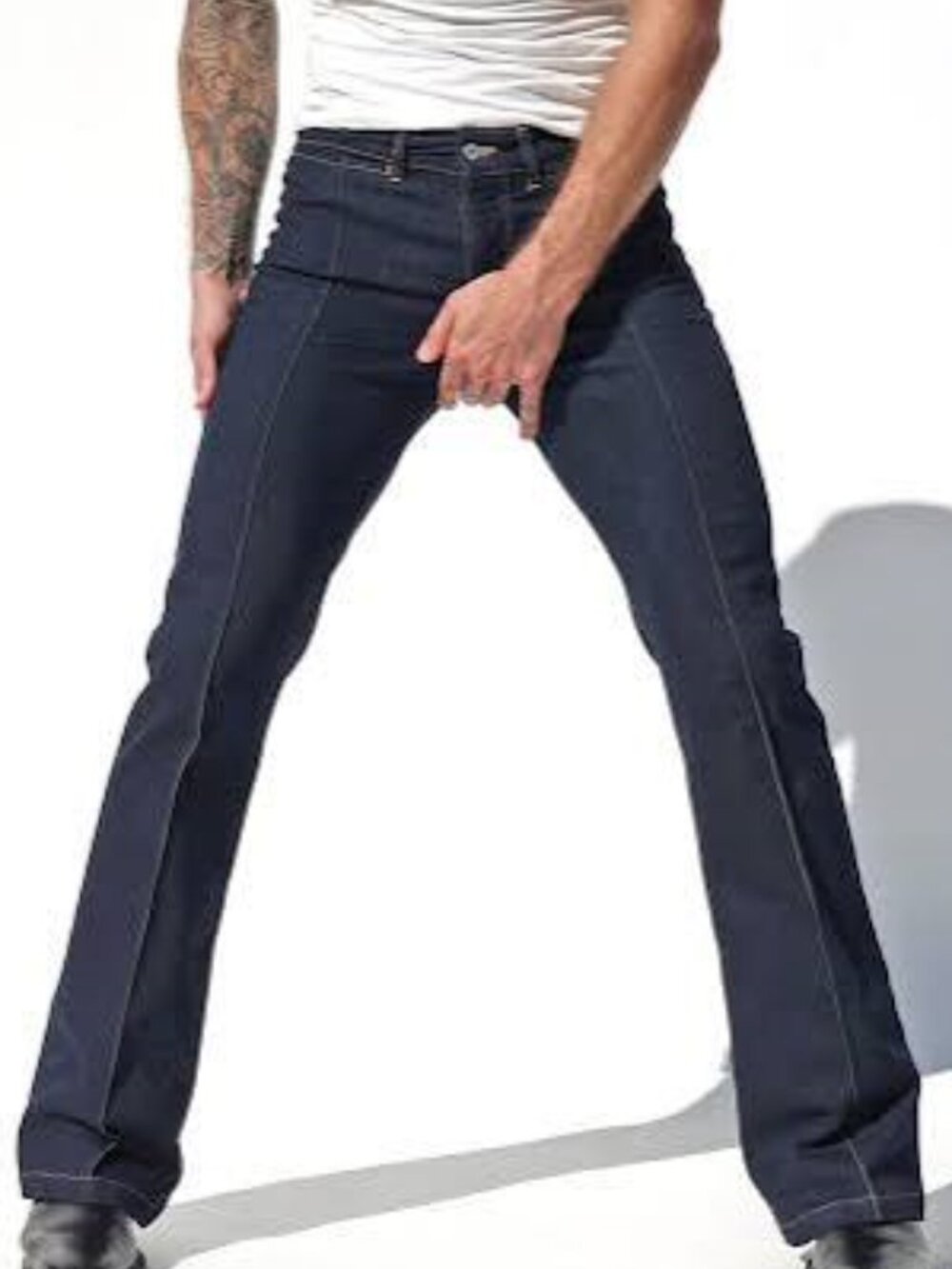 RUFSKIN Matchstick Jeans Dark Blue Denim Pants NEW Size 34 98% Cotton USA